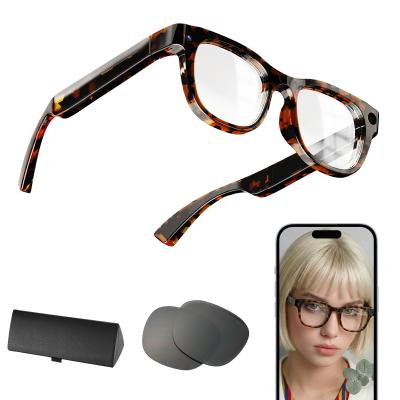 Camera Glasses with 13MP Sony Lens, EIS Stabilization, Dual-mic Noise Cancellation, 32Gb Storage, WiFi Transfer, 2 Lens Types Included, Kentfaith