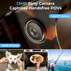 Camera Glasses with 13MP Sony Lens, EIS Stabilization, Dual-mic Noise Cancellation, 32Gb Storage, WiFi Transfer, 2 Lens Types Included, Kentfaith