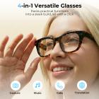 Camera Glasses with 13MP Sony Lens, EIS Stabilization, Dual-mic Noise Cancellation, 32Gb Storage, WiFi Transfer, 2 Lens Types Included, Kentfaith