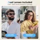 Camera Glasses with 13MP Sony Lens, EIS Stabilization, Dual-mic Noise Cancellation, 32Gb Storage, WiFi Transfer, 2 Lens Types Included, Kentfaith