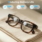Camera Glasses with 13MP Sony Lens, EIS Stabilization, Dual-mic Noise Cancellation, 32Gb Storage, WiFi Transfer, 2 Lens Types Included, Kentfaith