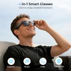 Smart Glasses with Camera, 13MP Sony Lens, Triple Mics with Noise Cancellation, Blue-light Blocking & UV Protection Lenses Included, Kentfaith