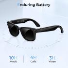 Smart Glasses with Camera, 13MP Sony Lens, Triple Mics with Noise Cancellation, Blue-light Blocking & UV Protection Lenses Included, Kentfaith