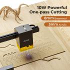 10W Metal Laser Engraving Machine with Air Assist 0.01mm Spot 600mm/min Speed