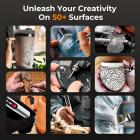 Cordless Engraving Pen with 3 Speeds, 57-in-1 Kit with 30 Bits, 16 Stencils, 6 Grinding Stones, 3 Cutting Wheels, for Rocks, Wood, Glass, etc. Kentfaith