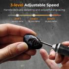 Cordless Engraving Pen with 3 Speeds, 30 Bits, 16 Stencils, for Rocks, Wood, Glass, etc. Kentfaith