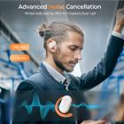 Fones de Ouvido Tradutor em Tempo Real, 150 Idiomas Online & 16 Idiomas Offline Gratuitos, Estilo Open-Ear, ENC, Kentfaith