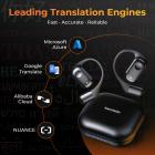 Kentfaith Real Time Translation Earbuds, 150 Languages/Accents, Free Offline Support, Video and Voice Call Translation, Open Ear Style, for Travel, Work, Learning, Kentfaith