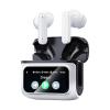 Real-Time Translator Earbuds, 2-Way, 132 Languages/Accents, Voice/Video Call Translation, AI Note Taker, LCD Touchscreen Kentfaith