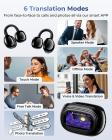 Auricolari con Traduzione AI in Tempo Reale, 150 Lingue/Accenti, Traduzione Offline Gratuita, Traduzione per Chiamate Vocali e Video, Touch Screen LCD, Auricolari a Clip, Kentfaith