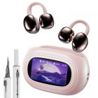 Cuffie a clip con traduzione AI in tempo reale, 150 lingue/accenti, traduzione offline gratuita, traduzione di chiamate vocali e video, touch screen LCD, auricolari a clip, Kentfaith