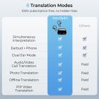 Real-time Translation Earbuds with 132 Languages, Offline Translation, Voice & Video Call Translation, AI Note Taker, Kentfaith