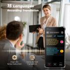 AI oversætter enhed, Ingen WiFi nødvendig, 142 sprog stemme øjeblikkelig tovejs online oversætter, Offline / optagelse / foto oversættelse til forretningsrejser, 16GB + 128GB lagring, Bluetooth 4.0, KentFaith

