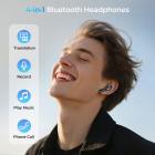 Real Time Translator Earbuds with 2-Way 142 Languages/Accents, 6 Translation Modes, Call Translation & Recording, Video Translation, ENC & ANC Noise Cancellation, Kentfaith