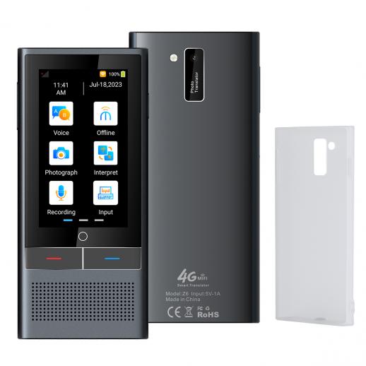 AI Translator Device, 142 Languages Offline & Online, Support Free 4G International Connection, ChatGPT, Offline/Photo/Recording Translation for Business Travel Study, Kentfaith