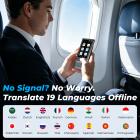 Dispositivo traductor de idiomas con datos globales ilimitados y gratuitos durante 2 años, 142 idiomas, traducción sin conexión/de fotos/grabaciones para viajes de negocios y estudio, Kentfaith