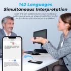 Dispositivo traductor de idiomas con datos globales ilimitados y gratuitos durante 2 años, 142 idiomas, traducción sin conexión/de fotos/grabaciones para viajes de negocios y estudio, Kentfaith