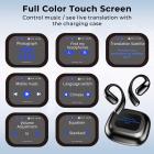 Audífonos de Traducción en Tiempo Real con 150 Idiomas, Traducción Sin Conexión Gratuita, Traducción de Llamadas de Voz y Video, Pantalla Táctil LCD, Kentfaith