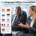 Real-time Translator Earbuds with 150 Languages, Offline Translation, Video & Voice Call Translation, 40H Battery Life, Clip-on Design, Kentfaith