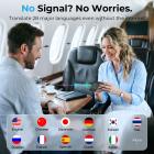 AI Translating Device with Dual Screens, 159 Languages, Smart Meeting Translation & Transcription, 28 Offline Languages, Video Call Translation, Photo Translation, Kentfaith