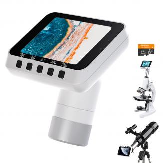 Microscope Eyepiece Camera 2.8" Screen WiFi Connection 1080P Photos Videos for Telescopes Kentfaith
