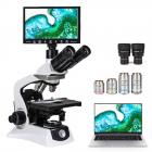 Compound Microscope for Laboratory, Professionals, Research, with lnfinity-corrected Plan Optics, 40x-1000x Magnification, 5W Koehler System, Kentfaith