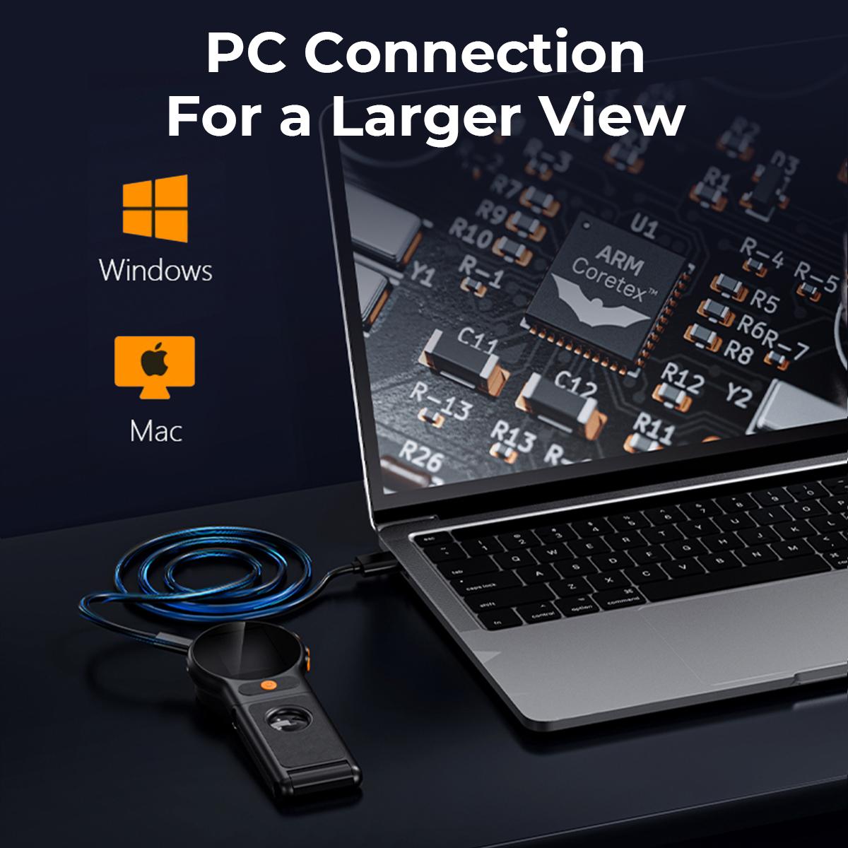 Handheld Microscope, 500X Magnification, 1080P Videos, 2-inch Screen ...