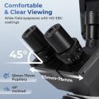 Darkfield Microscope with 7in Screen, 40X-2500X Magnification, 5MP Camera for Photos & Videos, 195 Achromatic Objectives, Double-layer Mechanical Stage, Kentfaith
