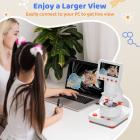 Compound Microscope for Kids with 4.3in Screen, 80X to 800X, WiFi Connection, Dual Light Sources, 1080P Videos, 32GB Card Included, Kentfaith