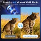 4K Night Vision Goggles, 1000m/3281ft Infrared, Full Color Night Vision, Built-in WiFi, Flashlight & Backlit Buttons, 5100mAh Battery, Kentfaith