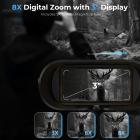 4K Night Vision Goggles, 1000m/3281ft Infrared, Full Color Night Vision, Built-in WiFi, Flashlight & Backlit Buttons, 5100mAh Battery, Kentfaith