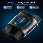 4K Night Vision Goggles, 1000m/3281ft Infrared, Full Color Night Vision, Built-in WiFi, Flashlight & Backlit Buttons, 5100mAh Battery, Kentfaith