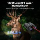 112MP 4K Night Vision briller med 1200M / 3937FT afstandsmåler, Indbygget WiFi, 400M / 1312FT IR Night Vision, lommelygte og bagbelyste knapper, 5000mAh batteri, KentFaith
