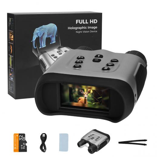 4K Night Vision Goggles with Holographic Display, Infrared Binoculars with 400m / 1314FT Range, 9000mAh Battery, Flashlight & Backlit Buttons, for Hunting, Camping, Wildlife Observation, Kentfaith