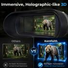 4K Night Vision Goggles with Holographic Display, Infrared Binoculars with 400m / 1314FT Range, 9000mAh Battery, Flashlight & Backlit Buttons, for Hunting, Camping, Wildlife Observation, Kentfaith