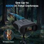 4K Night Vision Goggles with Holographic Display, Infrared Binoculars with 400m / 1314FT Range, 9000mAh Battery, Flashlight & Backlit Buttons, for Hunting, Camping, Wildlife Observation, Kentfaith