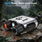 4K Night Vision Goggles with Holographic Display, Infrared Binoculars with 400m / 1314FT Range, 9000mAh Battery, Flashlight & Backlit Buttons, for Hunting, Camping, Wildlife Observation, Kentfaith
