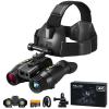 3D VR Night Vision Binoculars with Rangefinder, 4K Videos and 36MP Photos, Dual Display, 400M/1312FT IR Night Vision, Head-Mounted, 32GB Card Included, Kentfaith