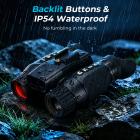 3D VR Night Vision Binoculars with Rangefinder, 4K Videos and 36MP Photos, Dual Display, 400M/1312FT IR Night Vision, Head-Mounted, 32GB Card Included, Kentfaith