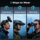 3D VR Night Vision Binoculars with Rangefinder, 4K Videos and 36MP Photos, Dual Display, 400M/1312FT IR Night Vision, Head-Mounted, 32GB Card Included, Kentfaith