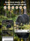 4G-mobilviltkamera med 2K HD-livevideo, dubbla linser för 190° bildvinkel, soldriven viltkamera med 10 400 mAh-batteri, 4 W-solpanel, 25 m mörkerseende, 2-pack, Kentfaith