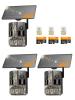 4G-viltkamera med 2K HD-livevideo, dubbellins för 190° synfält, solcellsviltkamera med 10 400 mAh-batteri, 4W-solcellskamera, 25 m mörkerseende, 3-pack, Kentfaith
