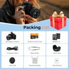 8K digitalt kamera til fotografering, 8X optisk zoom, dobbelt objektiv til selfie og dobbelt optagelse, indbygget WiFi, autofokus Vlogging kamera til YouTube, nybegyndere, teenagere, KentFaith
