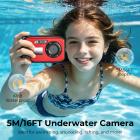 5M 4K Waterproof Digital Camera, 64MP Auto Focus, Fill Light, 2.4in IPS Display, Selfie Mirror, 32GB Card Included, Under Water Camera for Snorkeling, Pool, Beach, Kentfaith