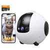 2K Robotkamera, WiFi Fjernbetjening 360 ° Hjemmepatrulje, 2-vejs Talk, 6 Spilletilstande, Fuldfarvet Natsyn, 1000mAh Batteri, Til Kæledyr, Hjem
