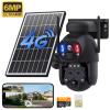 4G Solar Security Camera with Triple Lenses, Dual PIR Sensors, 2K Live View, 15X Hybrid Zoom, 12000mAh Battery, 6W Solar Panel, For Outdoor Large Area Monitor, Kentfaith