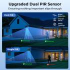 4G Solar Security Camera with Triple Lenses, Dual PIR Sensors, 2K Live View, 15X Hybrid Zoom, 12000mAh Battery, 6W Solar Panel, For Outdoor Large Area Monitor, Kentfaith