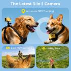 Dog Collar Camera with GPS Tracker, 4G Live Viewing 1080P POV, 30m-150m Electric Fence, 2-way Audio, with Chest & Back Mounting Harness, Kentfaith