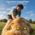 Dog Collar Camera with GPS Tracker, 4G Live Viewing 1080P POV, 30m-150m Electric Fence, 2-way Audio, with Chest & Back Mounting Harness, Kentfaith