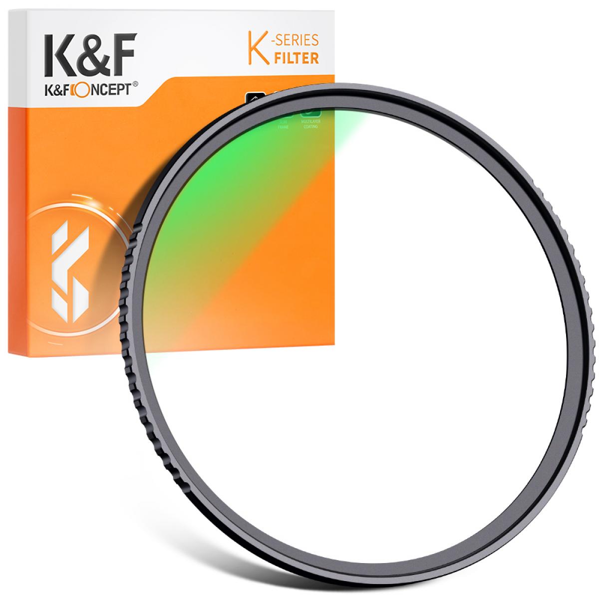 K&F Concept 37mm MC UV Protection Filter Slim Frame with Multi-Resistant Coating for Camera Lens 